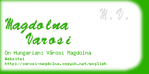 magdolna varosi business card